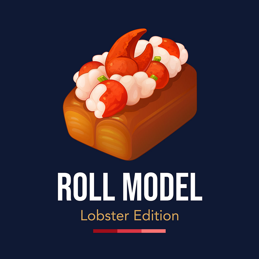 Roll Model Lobster Edition Tee design — lobster roll graphic tee artwork by BonAppaTee
