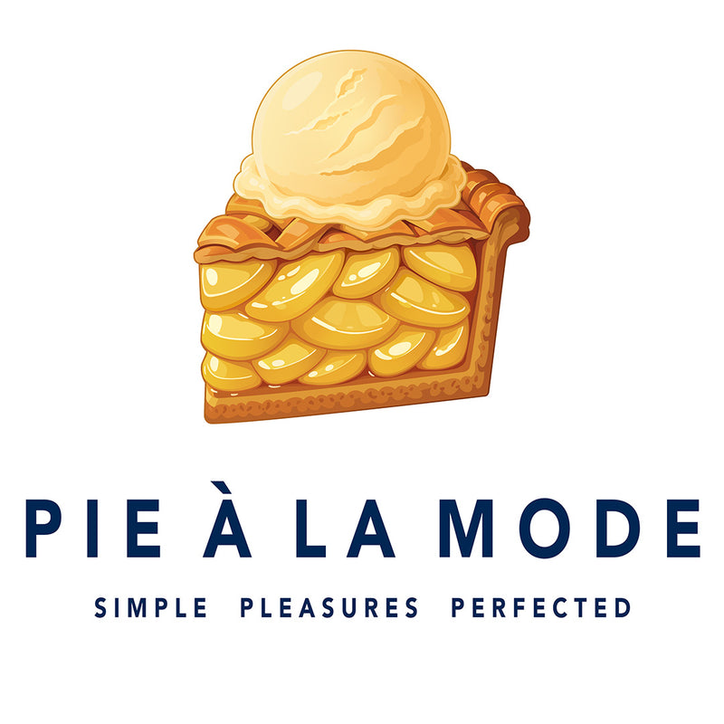 Pie À La Mode Graphic T-Shirt featuring original hand-drawn apple pie artwork on a premium oversized white T-shirt by BonAppaTee
