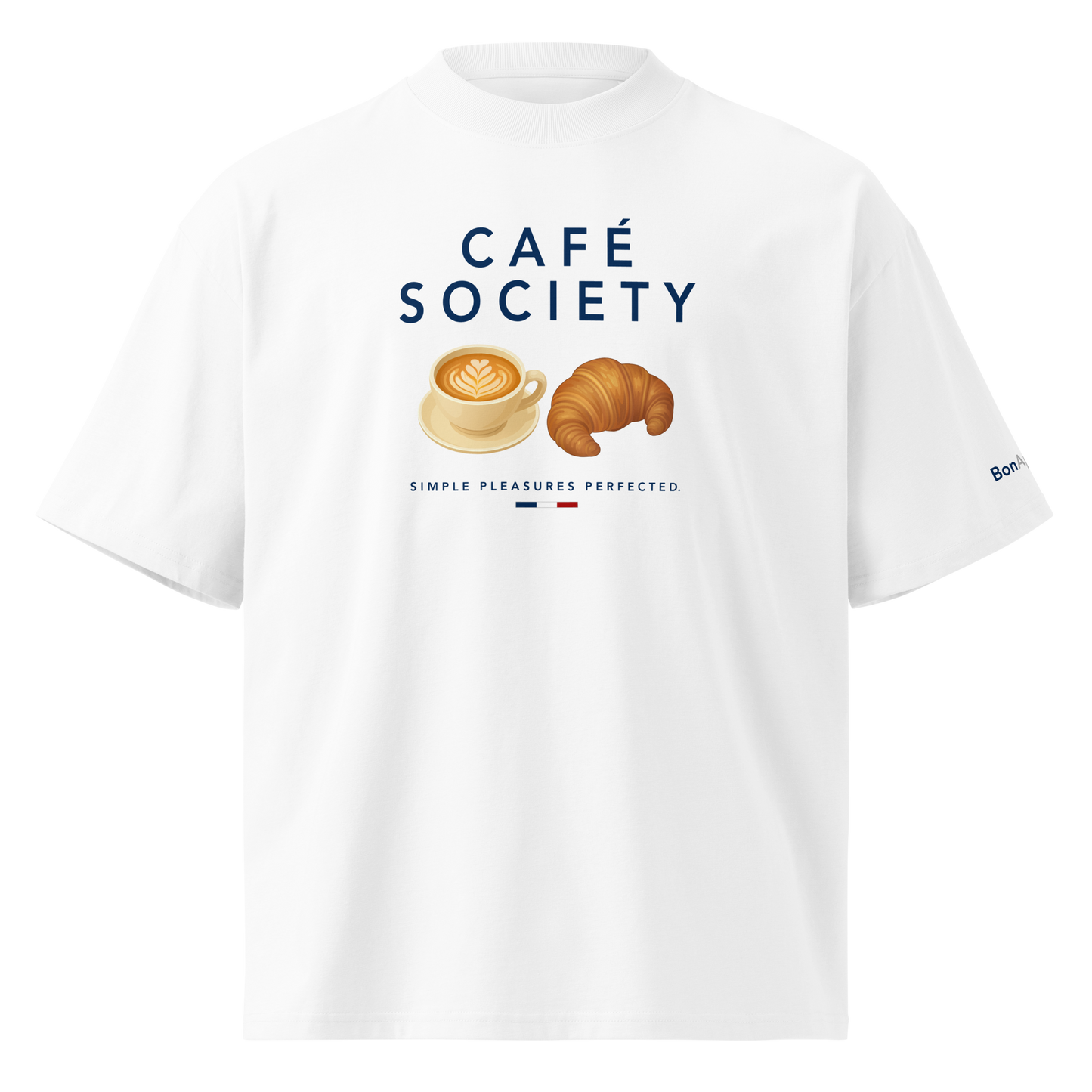 Cafe Society Tee — food graphic t-shirt on white background | BonAppaTee