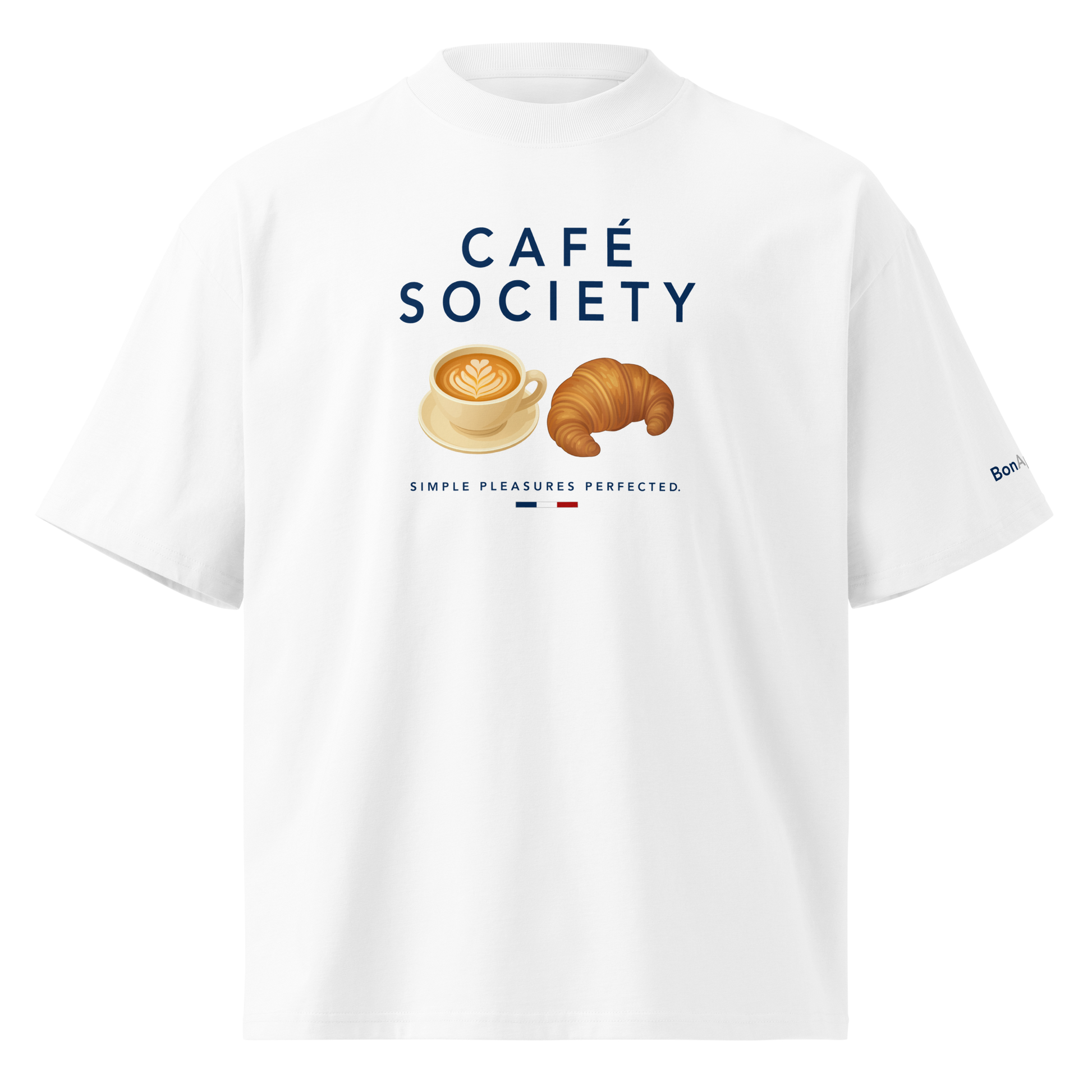 Cafe Society Tee — food graphic t-shirt on white background | BonAppaTee